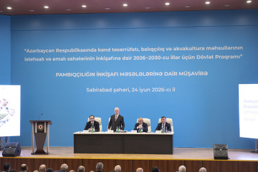 Sabirabadda pambıqçılığın inkişafına həsr olunmuş regional müşavirə keçirilib
