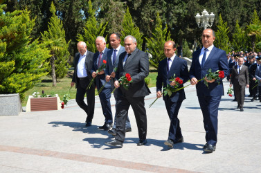 Kürdəmirdə Ümummilli Lider Heydər Əliyevin anadan olmasının 103 illiyi qeyd olunub.