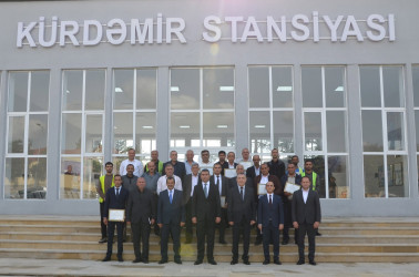 Kürdəmirdə Dəmir Yolu İşçilərinin Peşə Bayramı qeyd olunub.