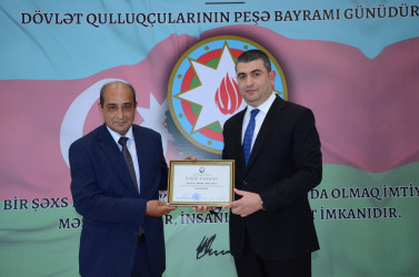 Kürdəmir ASAN Xidmət Mərkəzində 23 iyun - Dövlət Qulluqçularının peşə bayramı günü qeyd olunub