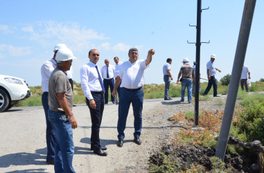 Muradxan kəndinin elektrik təsərrüfatına baxış keçirilib