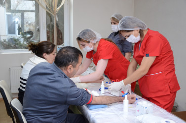 Kürdəmirdə növbəti qanvermə aksiyası keçirilib