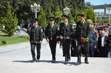 Kürdəmirdə Ümummilli Lider Heydər Əliyevin anadan olmasının 103 illiyi qeyd olunub.