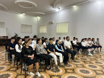 Kürdəmir rayonunda 15 May - Beynəlxalq Ailə Günü münasibətilə “Ailə dəyərləri və gənclik” mövzusunda gənclərlə görüş keçirilib