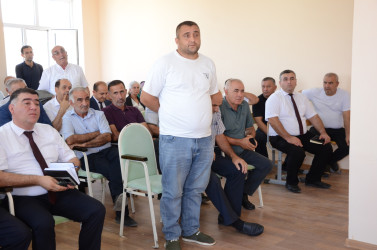 Sentyabrın 17-də Sığırlı kənd sakinləri ilə səyyar qəbul keçirilib.