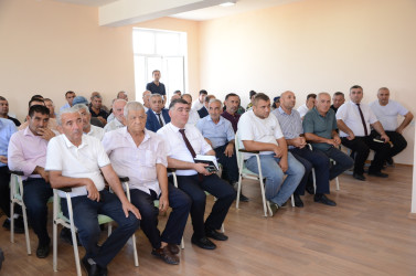 Sentyabrın 17-də Sığırlı kənd sakinləri ilə səyyar qəbul keçirilib.