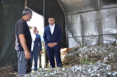 Rayon İcra Hakimiyyətinin başçısı barama saxlanılan yerlərə baxış keçirib