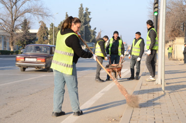 Kürdəmirdə növbəti ümumrayon iməcliyi keçirilib