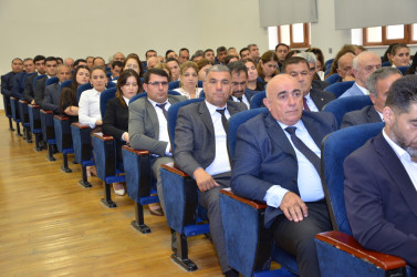Kürdəmirdə Azərbaycan Respublikasının Prezidenti cənab İlham Əliyevin partiyanın VIII Qurultayındakı nitqindən irəli gələn vəzifələrə dair müşavirə keçirilib.