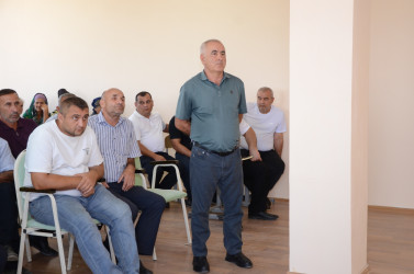 Sentyabrın 17-də Sığırlı kənd sakinləri ilə səyyar qəbul keçirilib.