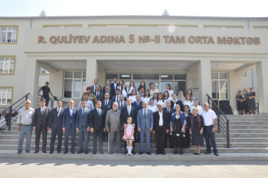 Kürdəmirdə yeni tikilmiş məktəbin açılış mərasimi keçirilib.
