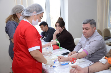 Kürdəmirdə növbəti qanvermə aksiyası keçirilib