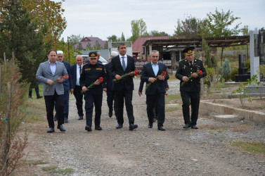 İcra başçısı şəhid Rəvan Məlikovun anım tədbirində iştirak edib.
