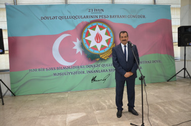 Kürdəmir ASAN Xidmət Mərkəzində 23 iyun - Dövlət Qulluqçularının peşə bayramı günü qeyd olunub