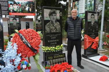 İcra başçısı şəhid Zaur Kərimovun anım tədbirində iştirak edib.