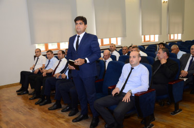 Kürdəmir Rayon İcra Hakimiyyətində yanğın təhlükəsizliyi ilə bağlı tədbir keçirilib.